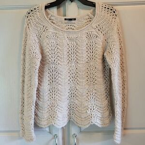 American Eagle Vintage Crochet Knit Blouse Sweater Cottagecore Boho Y2k Size S